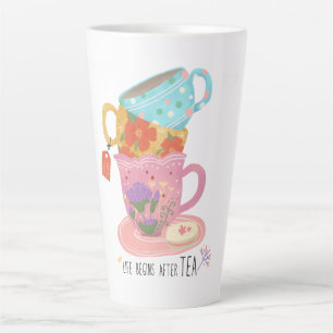 Caneca De Café Latte Taça de Tea Floral Quote Vintage