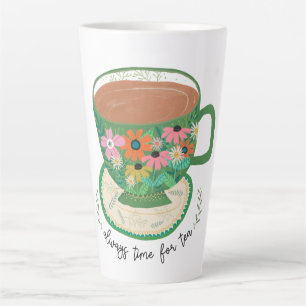 Caneca De Café Latte Taça de Tea Floral Quote Vintage Mug