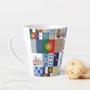 Caneca De Café Latte Taça do Café 12 Bandeira portuguesa e Açores