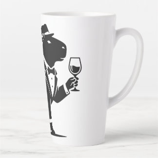 Caneca De Café Latte Tacaça de Vinho Capivara Engraçada Minimalista Mod