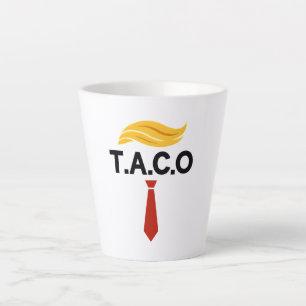 Caneca De Café Latte Taco Trump Sempre Fala Frangos