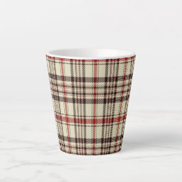 Caneca De Café Latte Tartan Brown