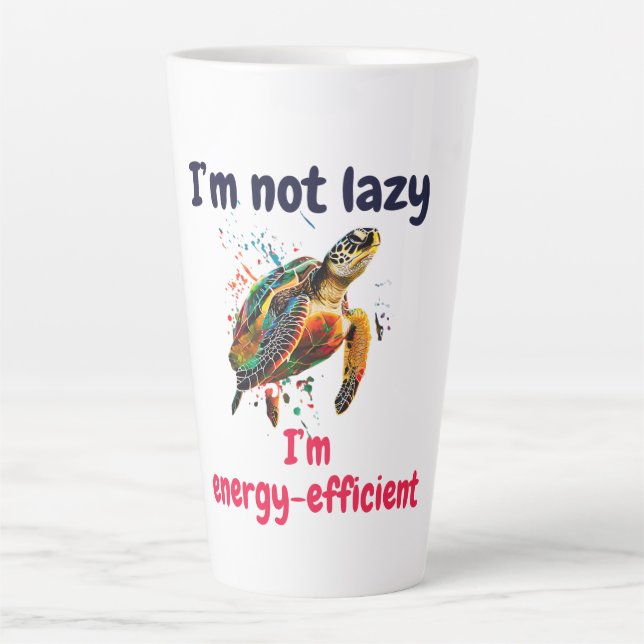 Caneca De Café Latte Tartaruga (Frente)