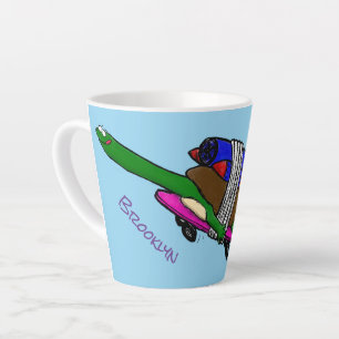 Caneca De Café Latte Tartaruga voadora