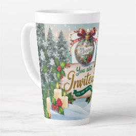 Caneca De Café Latte Tasse à Latte de Noël "You're Invited"