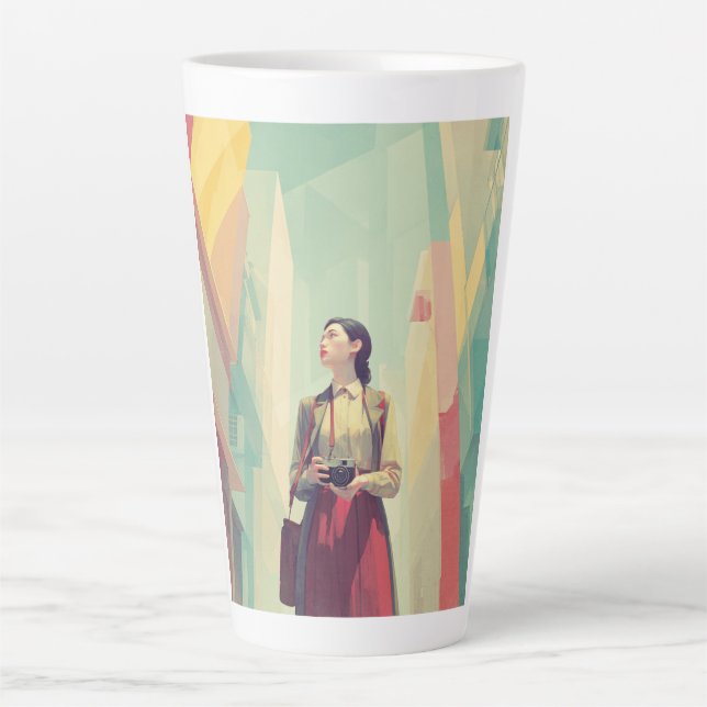 Caneca De Café Latte Tasse latte  Kazuko photographe (Frente)