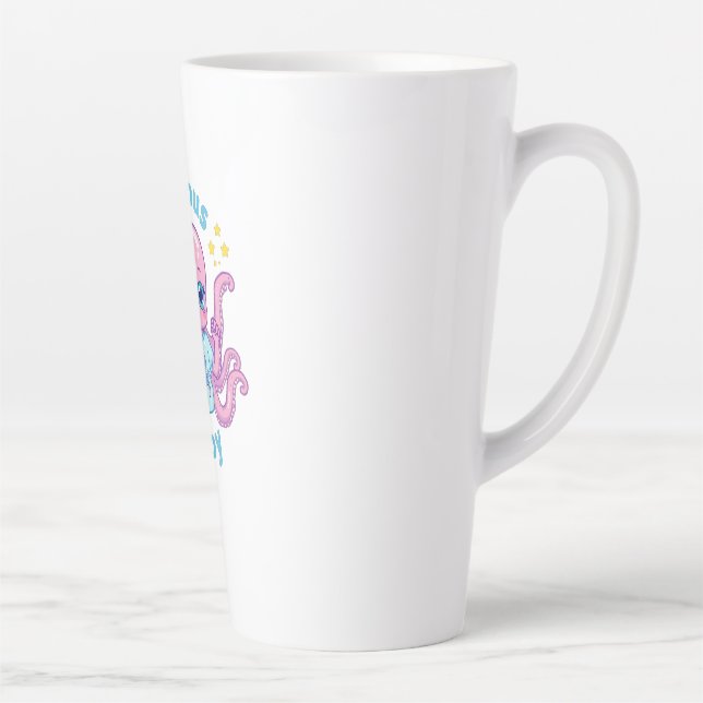 Caneca De Café Latte Tasse latte Octopus Baby  (Direita)