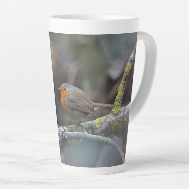 Caneca De Café Latte Tasse Rouge-gorge (Ângulo direito)