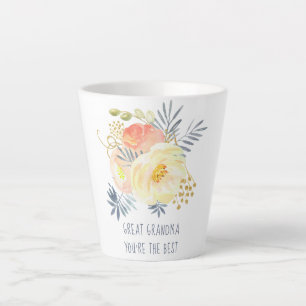 Caneca De Café Latte Tatá Você é o Melhor Buquê de Pêssego