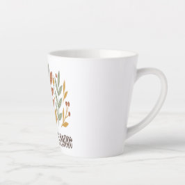 Caneca De Café Latte Taza Latte Motivacional Flores Boho