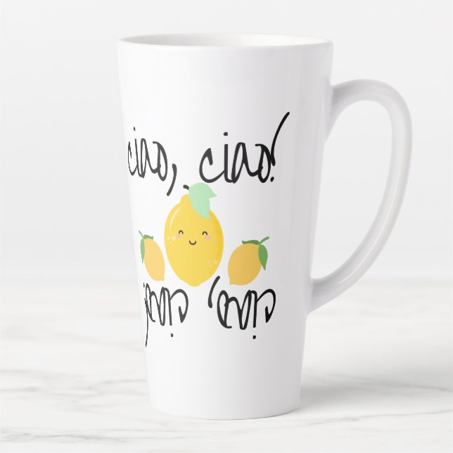 Caneca De Café Latte Tchau, Tchau! [com limão (limoni)] (Direita)
