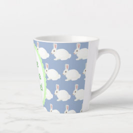 Caneca De Café Latte Te Amo Um Latim Coelhinho Branco Latte Mug