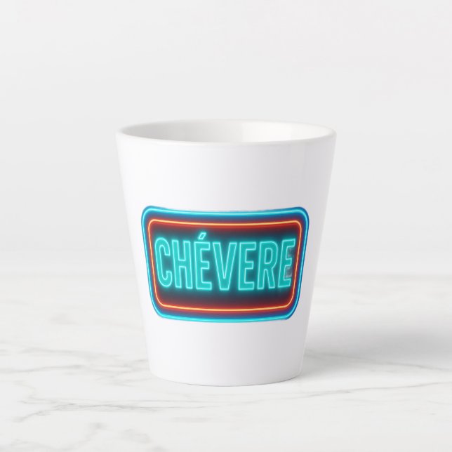 Caneca De Café Latte Teacup Chevere Neon Design (Frente)