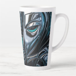 Caneca De Café Latte Teal & Silver Profile