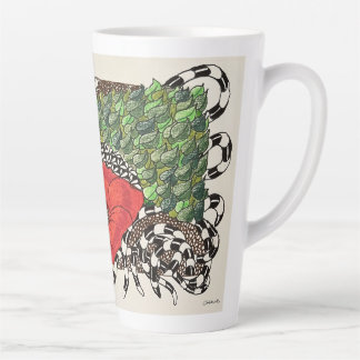 Caneca De Café Latte Tela da flor, inspirada pela natureza