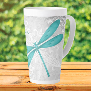 Caneca De Café Latte Tela de Dragonfly Personalizada Latte