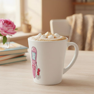 Caneca De Café Latte Telefone celular