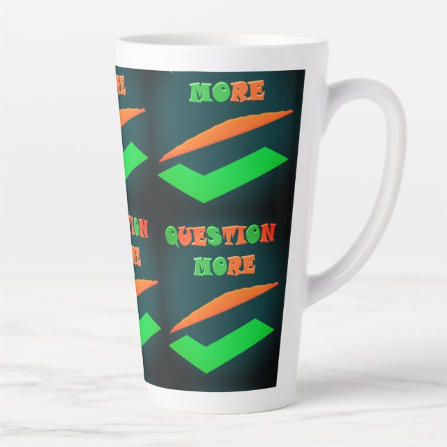 Caneca De Café Latte Tema das cores escuras modernas do design (Direita)