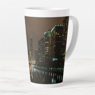 Caneca De Café Latte Tempestade Invadindo Chicago Latte Mug