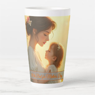 Caneca De Café Latte Tender Motherly Love in Blooming Light