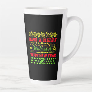 Caneca De Café Latte Tenha Um Feliz Natal Um Feliz ano novo
