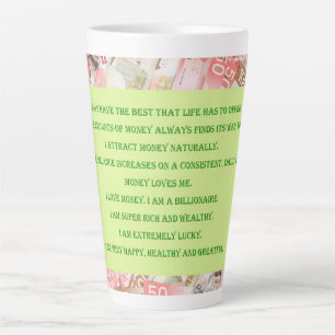 Caneca De Café Latte Ter riqueza interna para trazer riqueza externa