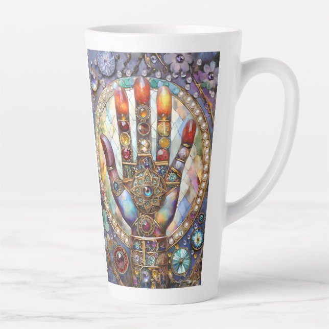 Caneca De Café Latte Terceiro Olho Místico Palma (Direita)