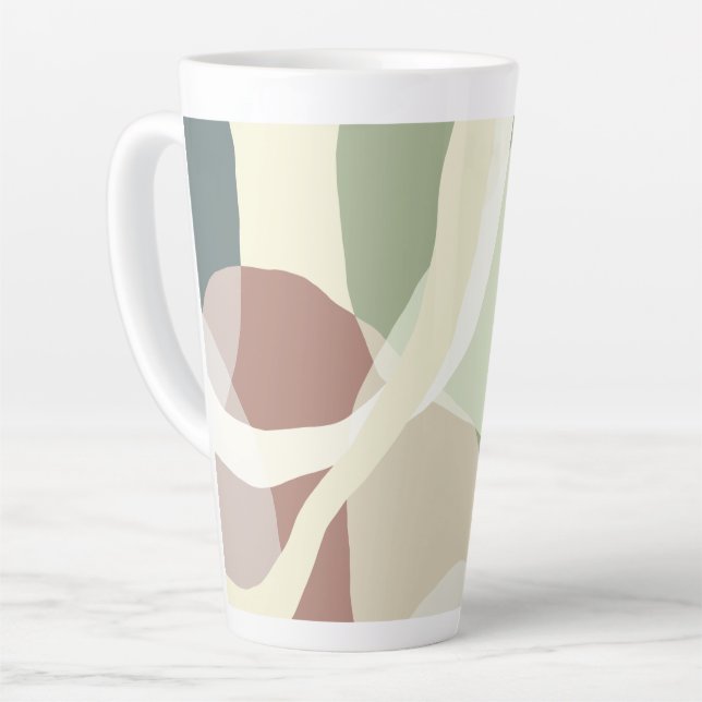 Caneca De Café Latte Terra abstrato (Ângulo esquerdo)