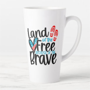 Caneca De Café Latte Terra dos livres