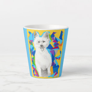 Caneca De Café Latte Terrier Latte Mug, West Highland