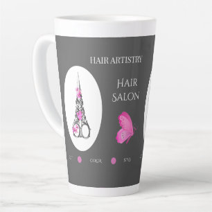 Caneca De Café Latte Tesoura de Marcas de Negócios de Salão de Cabelo B