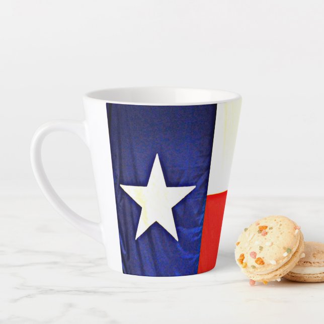 Caneca De Café Latte Texas Flag Latte Mug (In Situ)