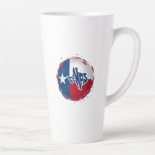 Caneca De Café Latte texas Lone star state red white e blue
