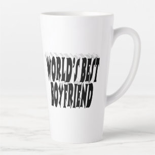 Caneca De Café Latte texto 3d preto namorado