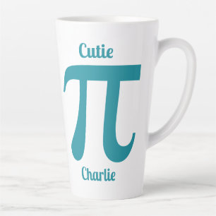 Caneca De Café Latte Texto personalizado Pi / Pi Cutie
