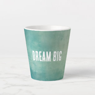 Caneca De Café Latte Textura de Aqua Verde Teal