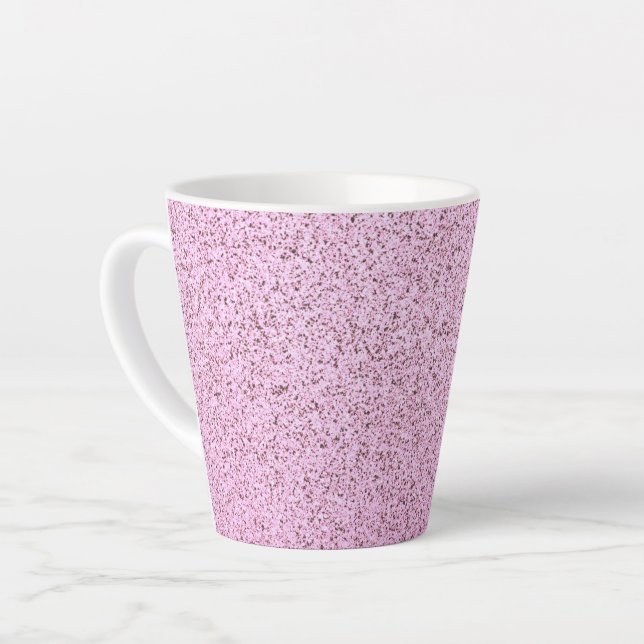 Caneca De Café Latte Textura em betão rosa Pastel (Ângulo esquerdo)