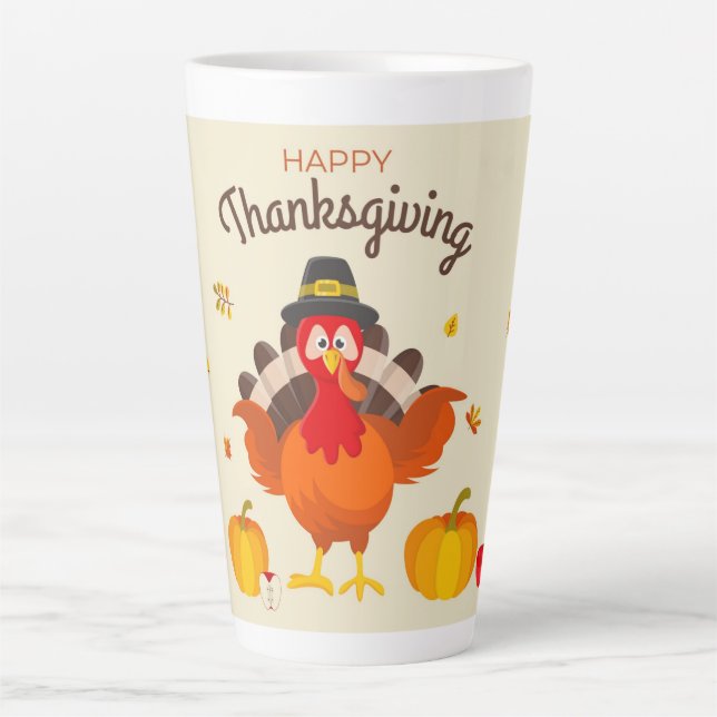 Caneca De Café Latte Thanksgiving (Frente)