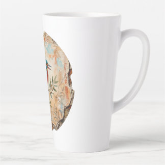 Caneca De Café Latte The Kingfisher Fragment: Pompei’s Azure Messenger 