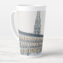 Caneca De Café Latte The Piece Hall, Halifax, Esboço Arquitetônico