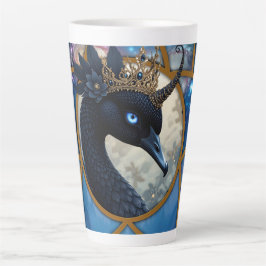 Caneca De Café Latte The Swan Who Guards the Moon.