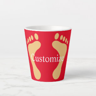 Caneca De Café Latte Thunder_Cove Bum Praia Descalço