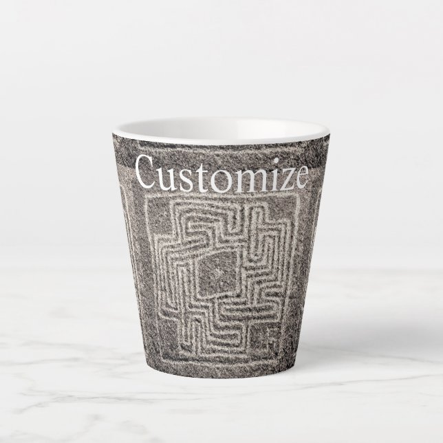 Caneca De Café Latte Thunder_Cove da Pedra do Maze do Hemet (Frente)