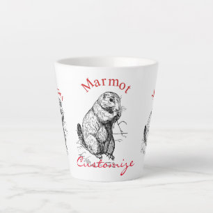 Caneca De Café Latte Thunder_Cove de Animais Marmotes