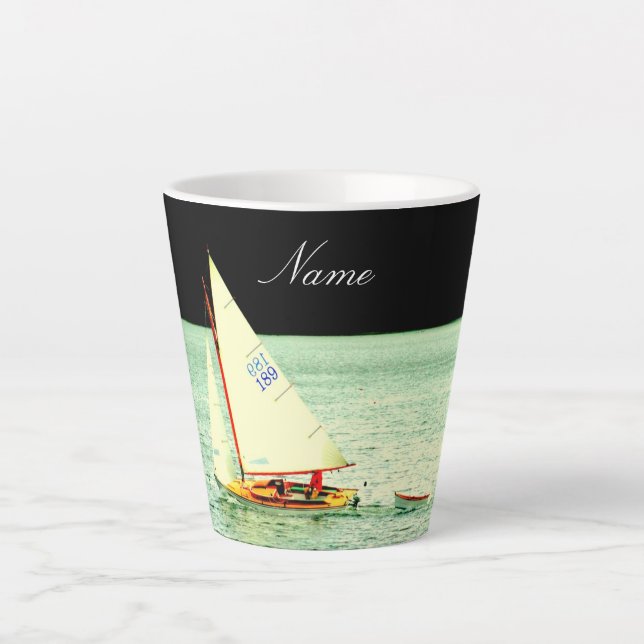 Caneca De Café Latte Thunder_Cove de navegação em loop (Frente)
