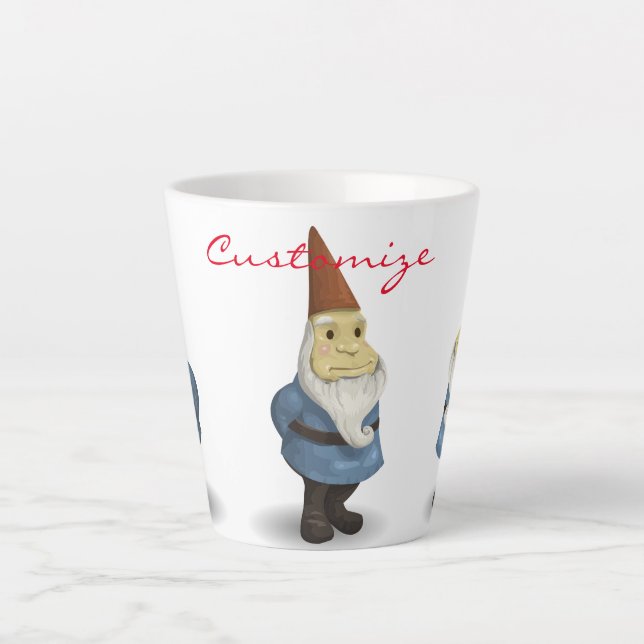 Caneca De Café Latte Thunder_Cove do Gnomo Feriado de inverno (Frente)