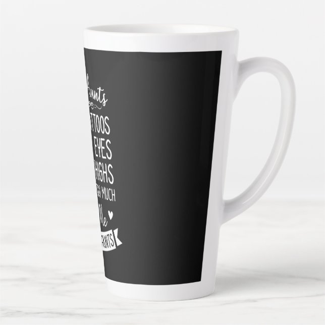 Caneca De Café Latte Tia Tatuada (Direita)