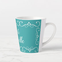 Tia Teal Tipografia Nome Coffee Mug