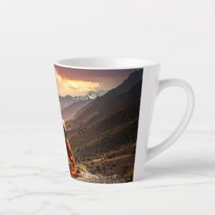 Caneca De Café Latte Tibete - Budismo - Meditação