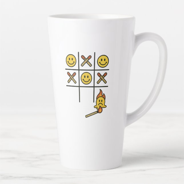 Caneca De Café Latte Tic Tac Toe Mug (Direita)